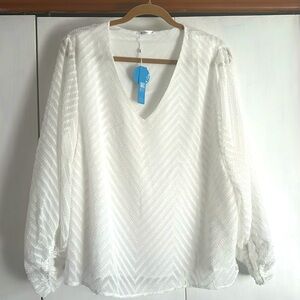 White Womens size XL Cupshe blouse